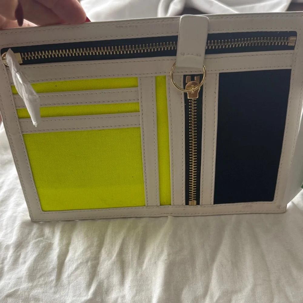 Kenzo Bright Yellow and Black Zip Pouch